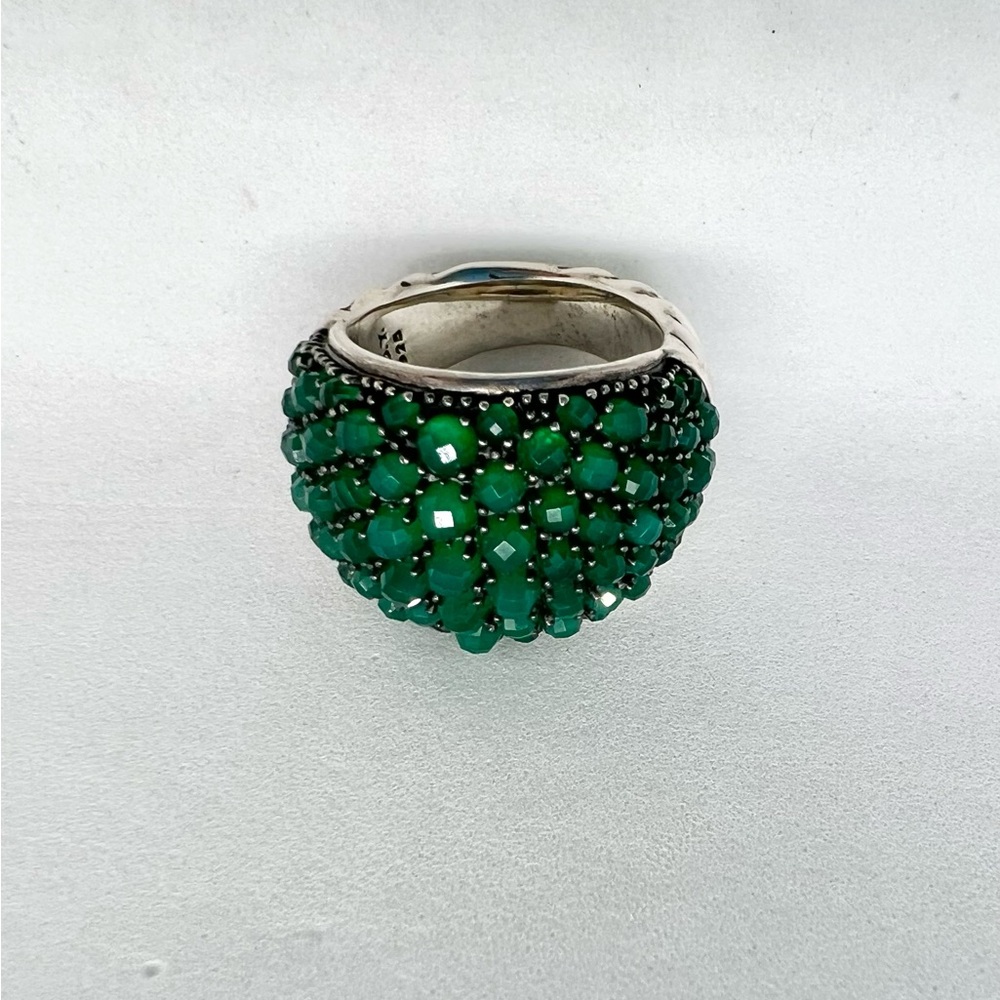 David Yurman Osetra Berries Ring With Green Onyx - Picture 9 of 16